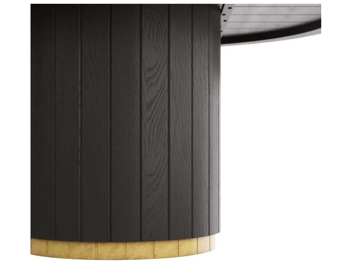 Arteriors Home Reid Round Wood Ebony Dining Table