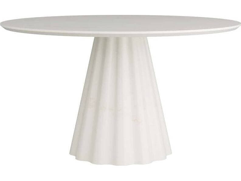 Arteriors Home Rinny Round Marble White Dining Table