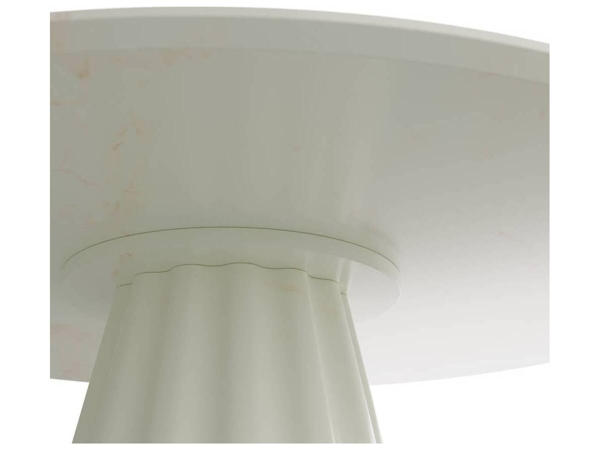 Arteriors Home Rinny Round Marble White Dining Table