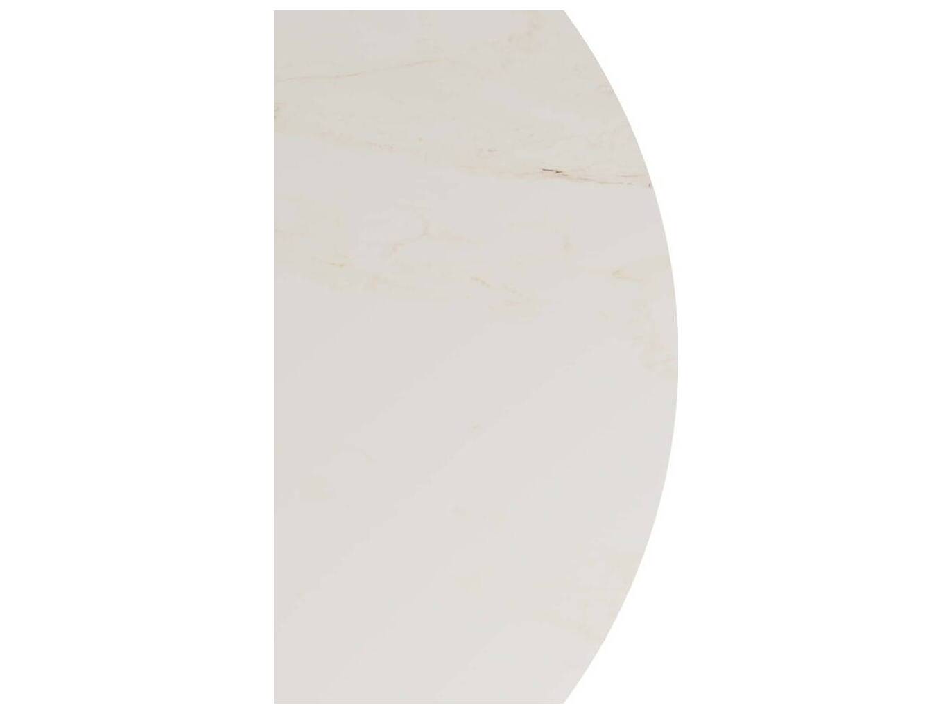 Arteriors Home Rinny Round Marble White Dining Table
