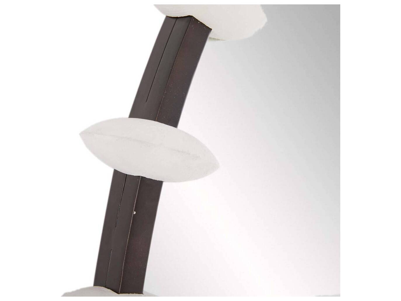 Arteriors Home Pira White Gesso Round Wall Mirror