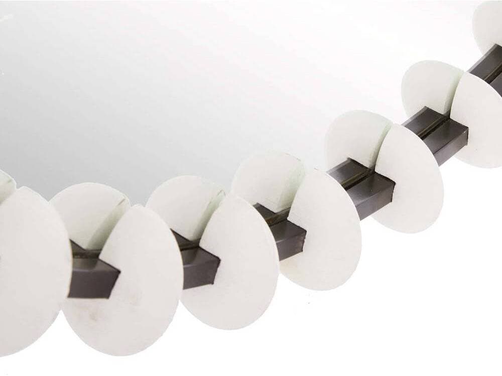 Arteriors Home Pira White Gesso Round Wall Mirror