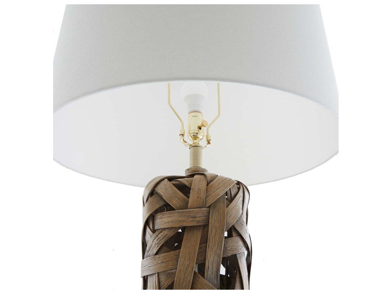 Arteriors Home Horatio Palm Gray Rattan Brown Floor Lamp