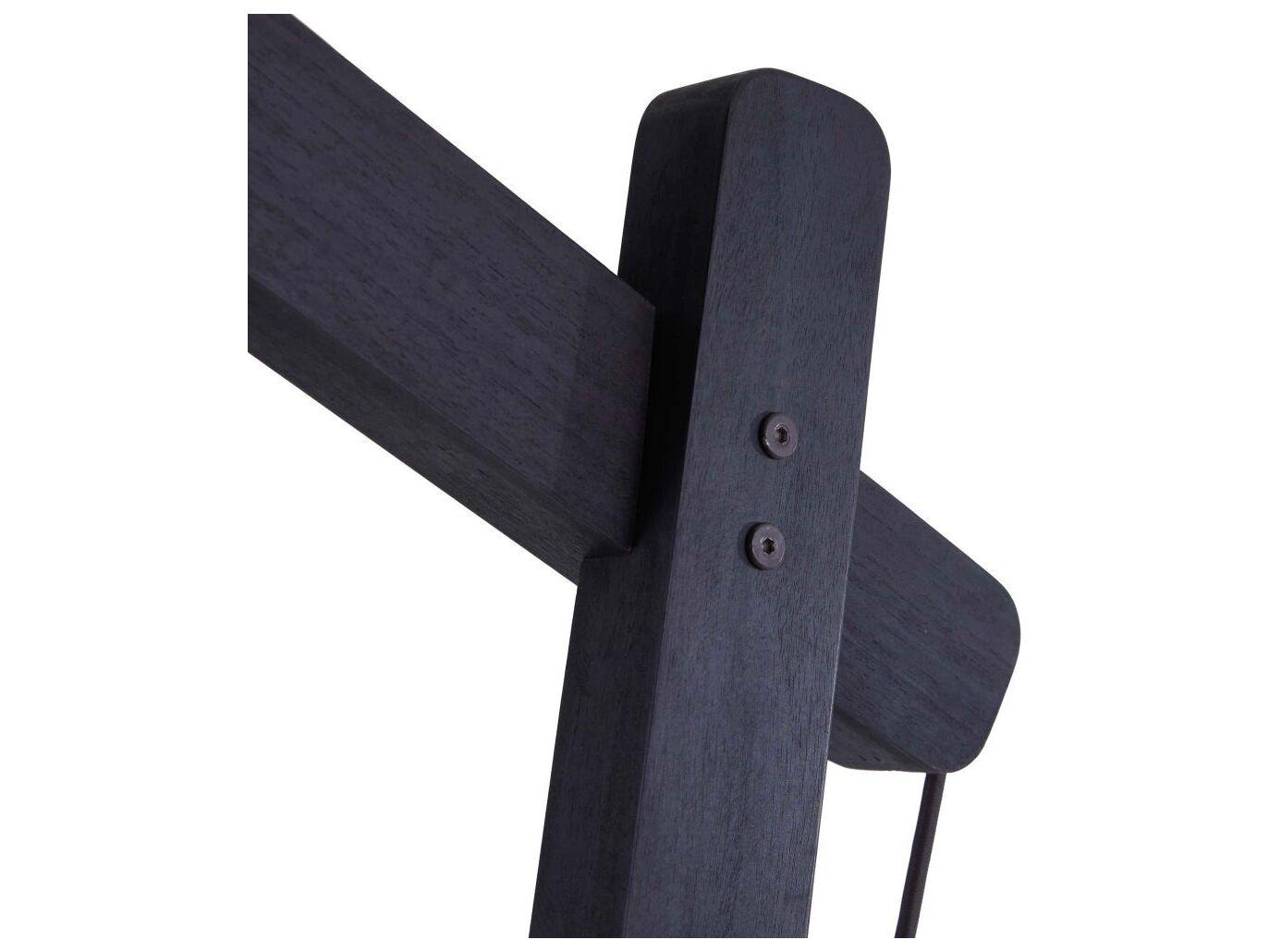 Arteriors Home Sarsa Ebony Teak Travertine Black Floor Lamp