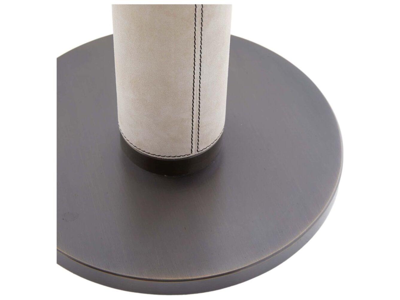 Arteriors Home Russel Bone Suede Bronze Iron Off White Floor Lamp