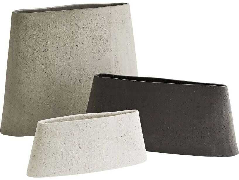 Arteriors Home Hasta Gray Ceramic Vase Set of 3