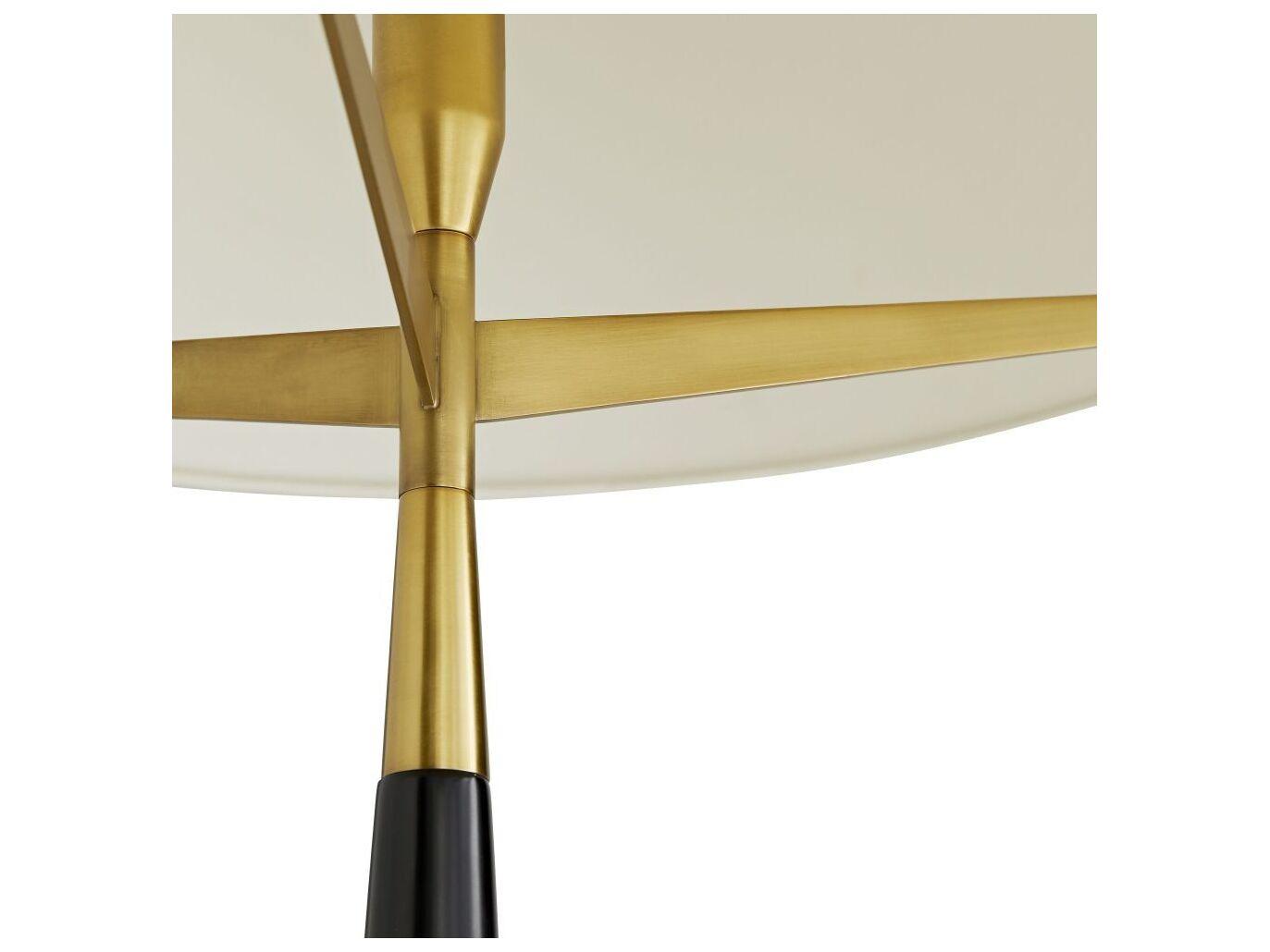 Arteriors Home Elden Black Resin Antique Brass Floor Lamp