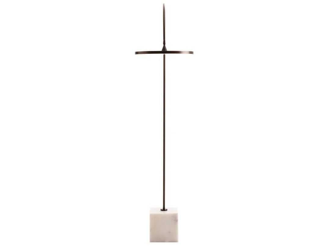 Arteriors Home Nuri English Bronze White Marble Floor Lamp