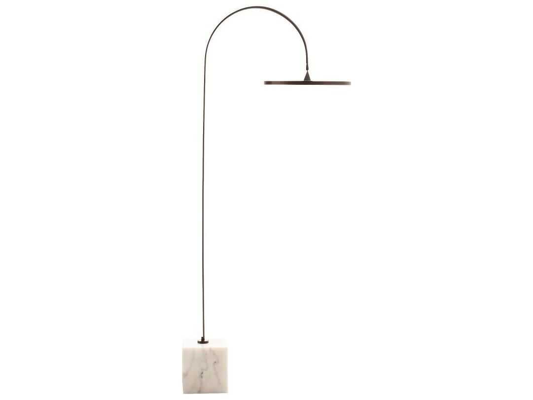 Arteriors Home Nuri English Bronze White Marble Floor Lamp