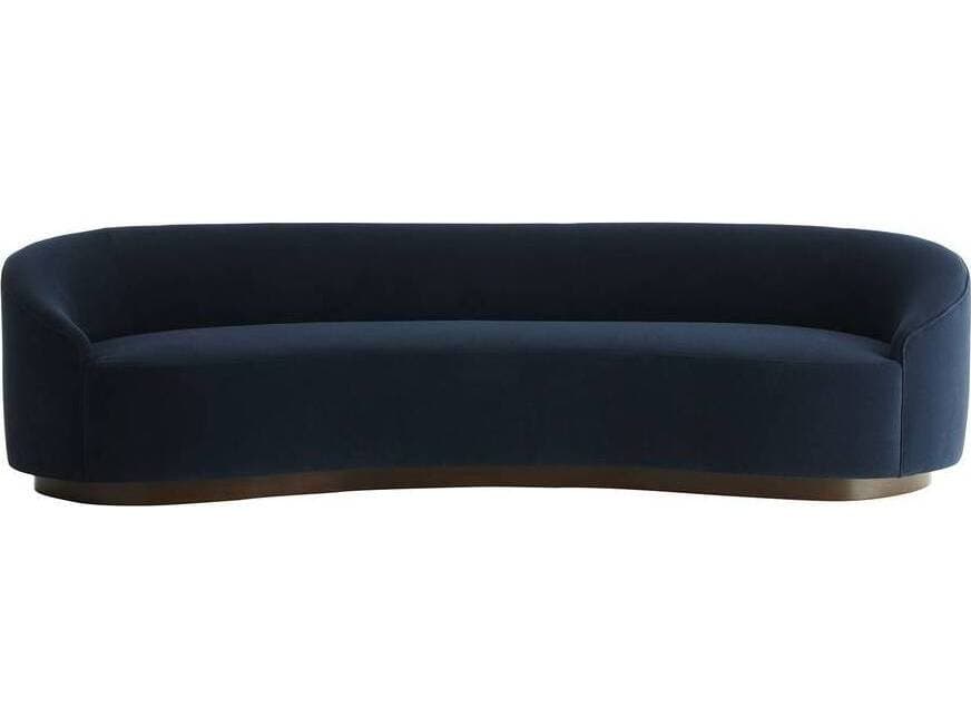 Arteriors Home Turner Indigo Blue Velvet Upholstered Sofa