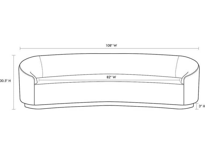 Arteriors Home Turner Indigo Blue Velvet Upholstered Sofa