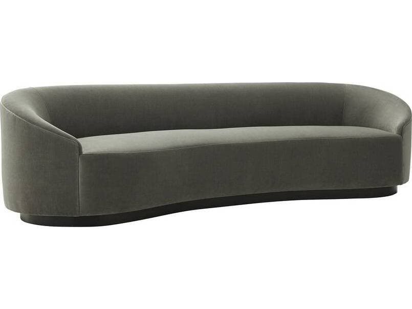 Arteriors Home Turner Sharkskin Gray Velvet Upholstered Sofa