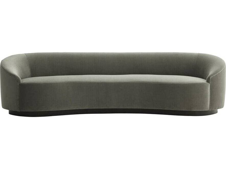 Arteriors Home Turner Sharkskin Gray Velvet Upholstered Sofa
