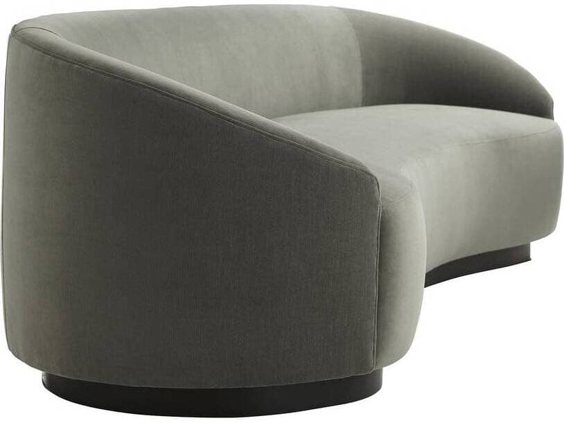 Arteriors Home Turner Sharkskin Gray Velvet Upholstered Sofa