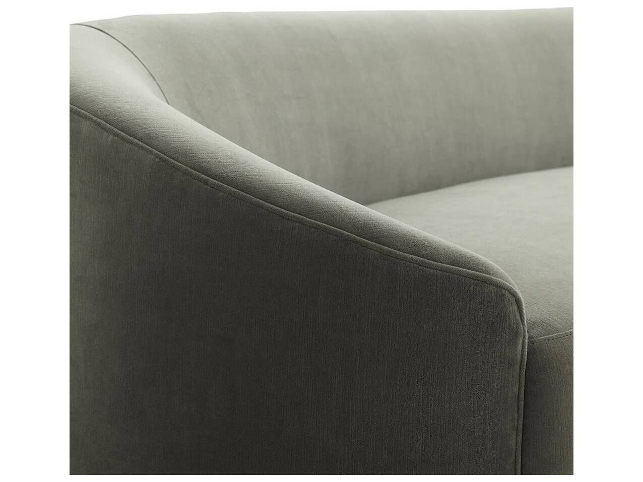 Arteriors Home Turner Sharkskin Gray Velvet Upholstered Sofa