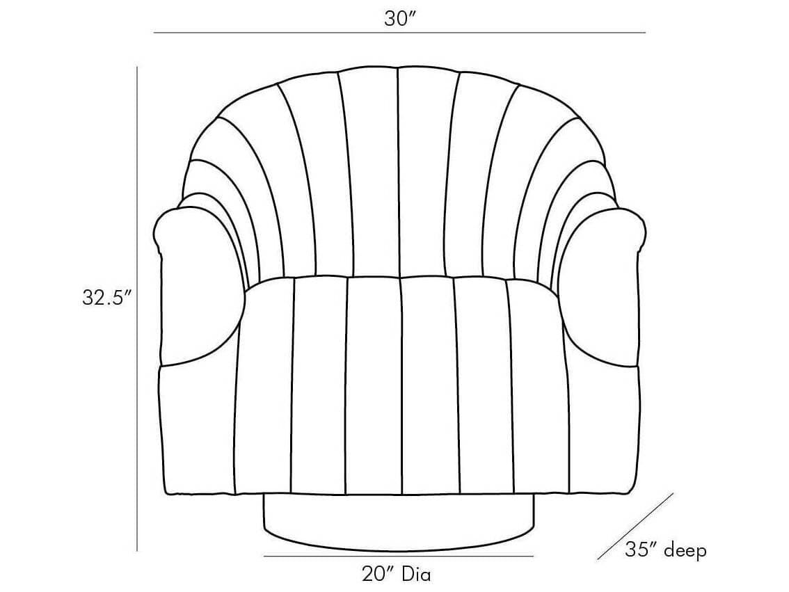 Arteriors Home Springsteen Swivel Blue Accent Chair