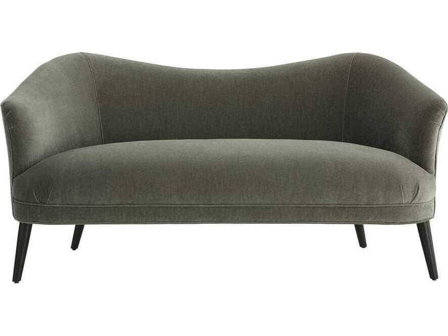 Arteriors Home Duprey Sharkskin Green Velvet Upholstered Loveseat