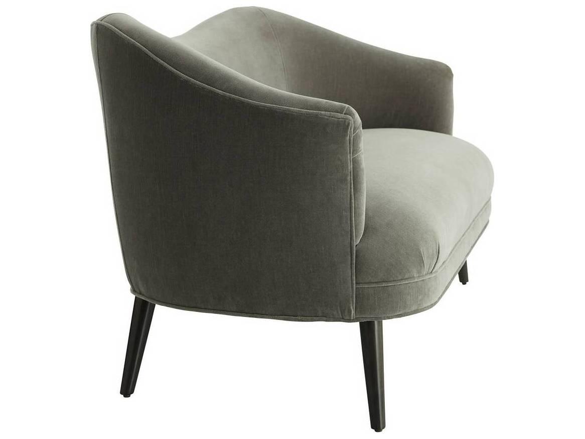 Arteriors Home Duprey Sharkskin Green Velvet Upholstered Loveseat