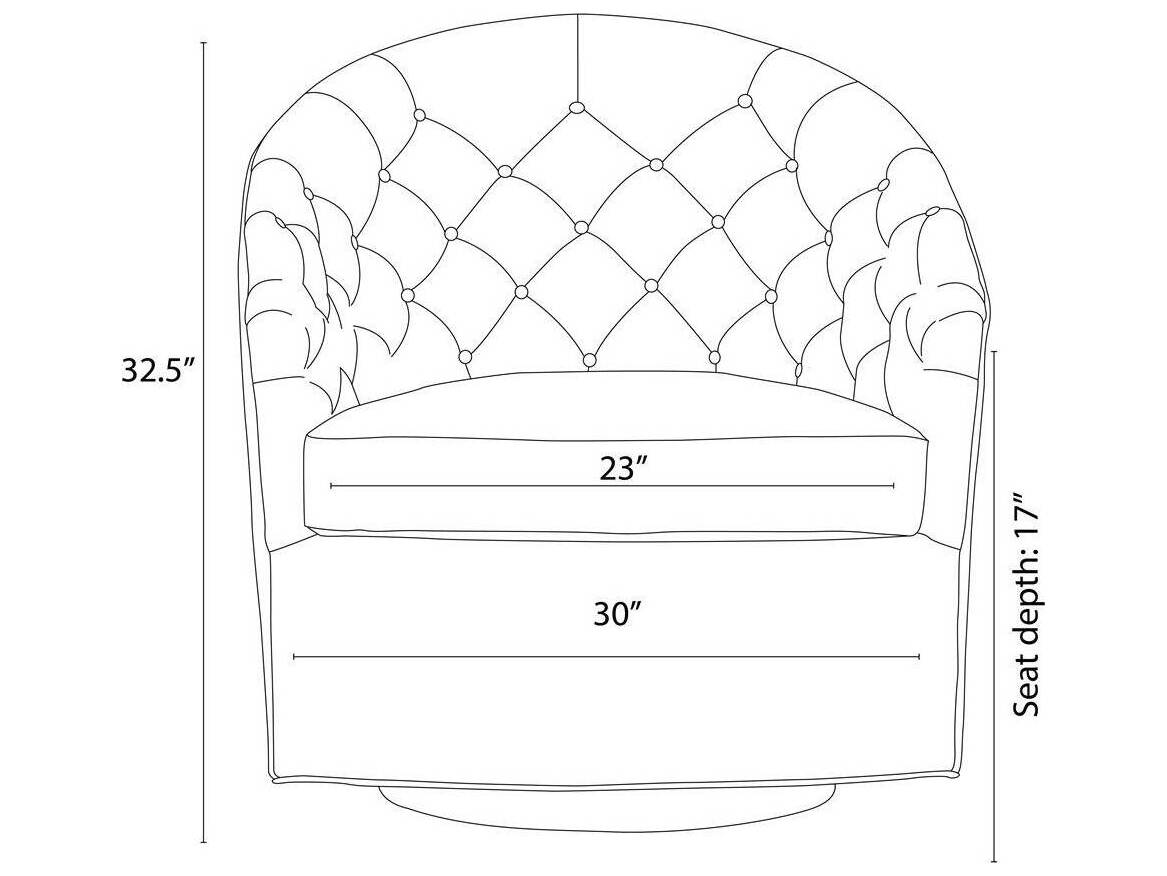 Arteriors Home Swivel Blue Leather Accent Chair