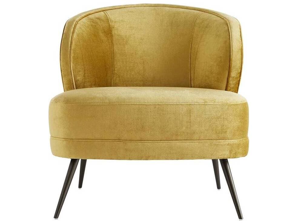 Arteriors Home Kitts Yellow Velvet Accent Chair