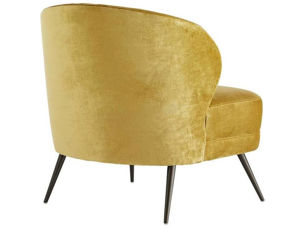 Arteriors Home Kitts Yellow Velvet Accent Chair