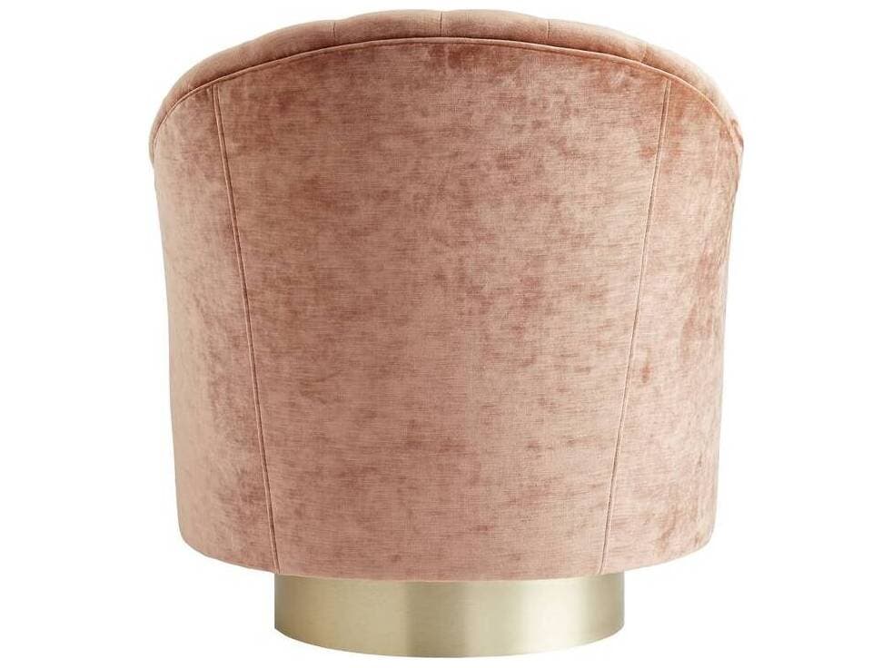 Arteriors Home Springsteen Swivel Pink Velvet Accent Chair