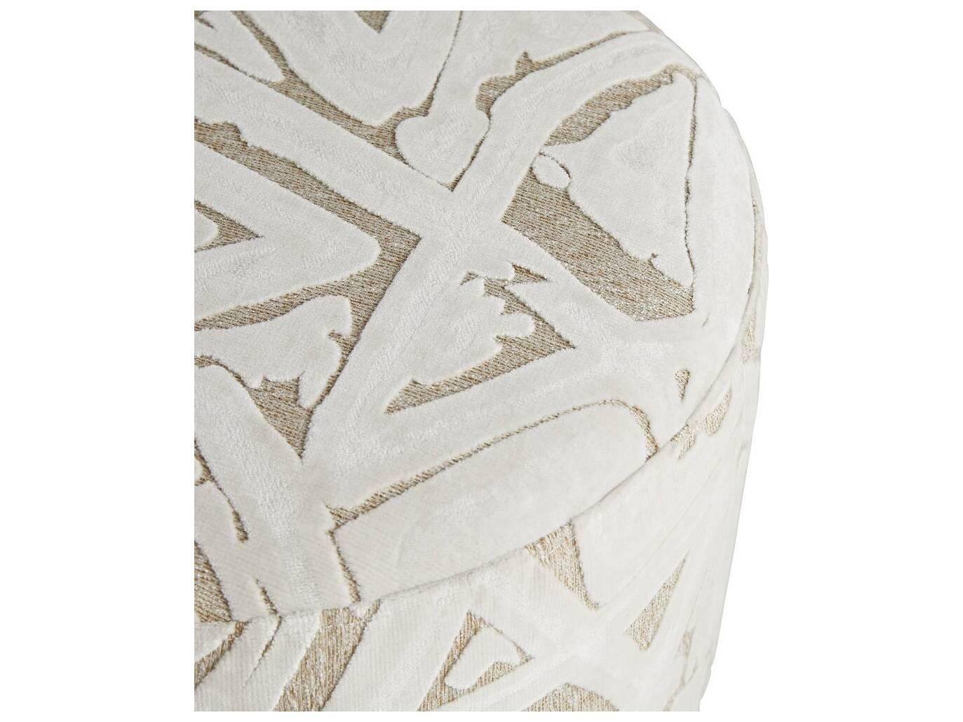 Arteriors Home Avalon Swiss Coffee White Upholstered Ottoman