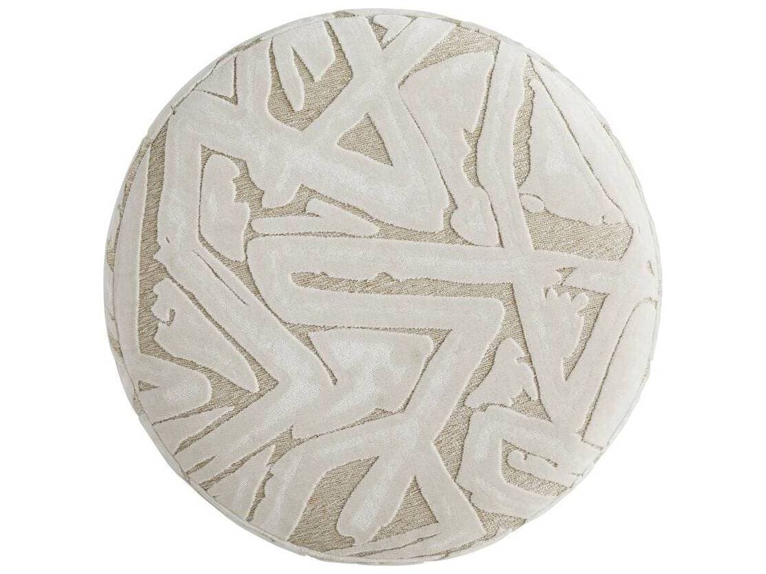 Arteriors Home Avalon Swiss Coffee White Upholstered Ottoman