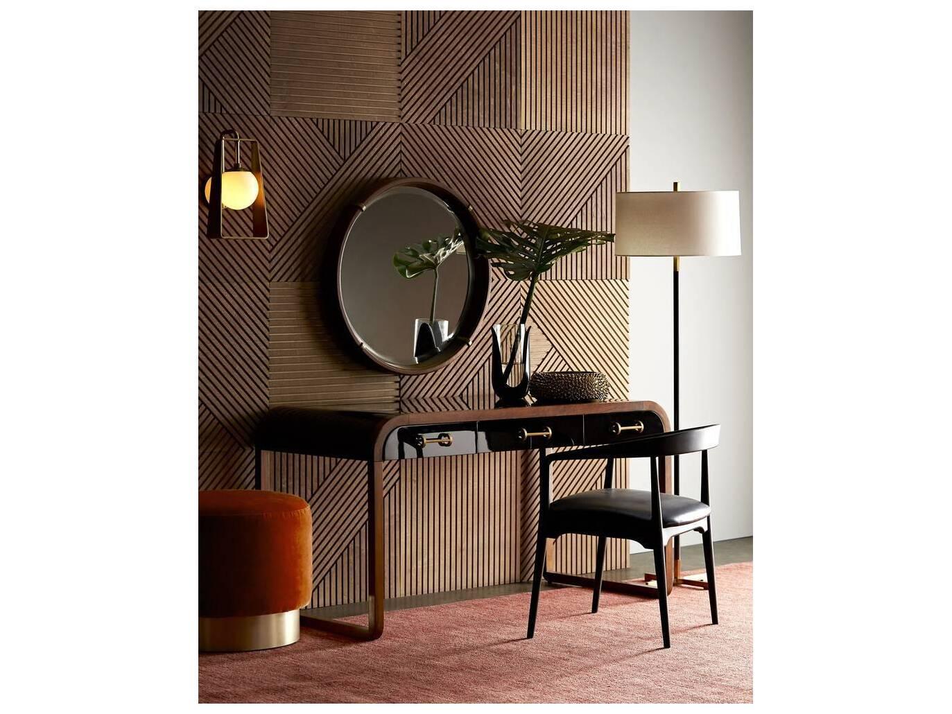 Arteriors Home Avalon Persimmon Velvet Red Upholstered Ottoman