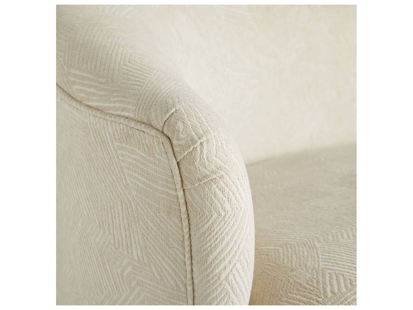 Arteriors Home Duprey Textured Ivory Grey Ash Beige Upholstered Loveseat