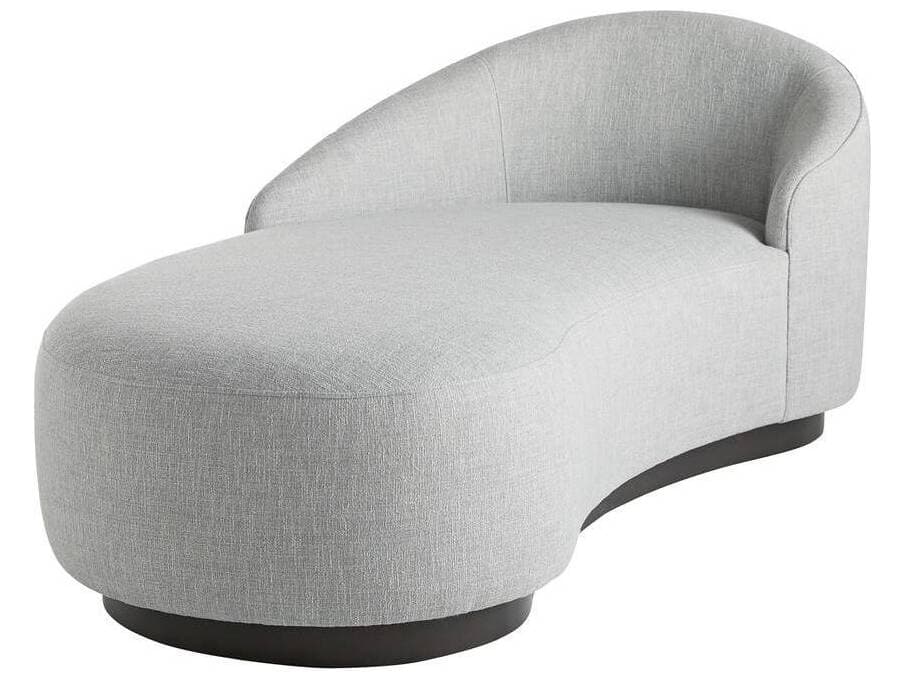 Arteriors Home Turner Iceberg Linen Gray Upholstered Chaise
