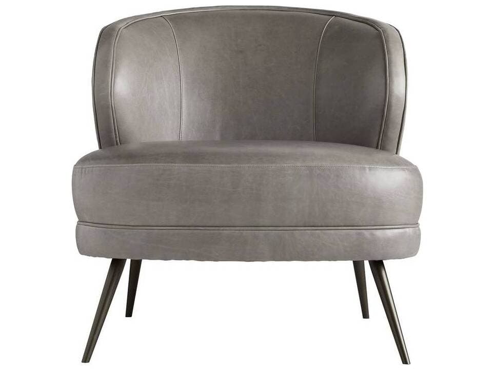 Arteriors Home Gray Leather Accent Chair