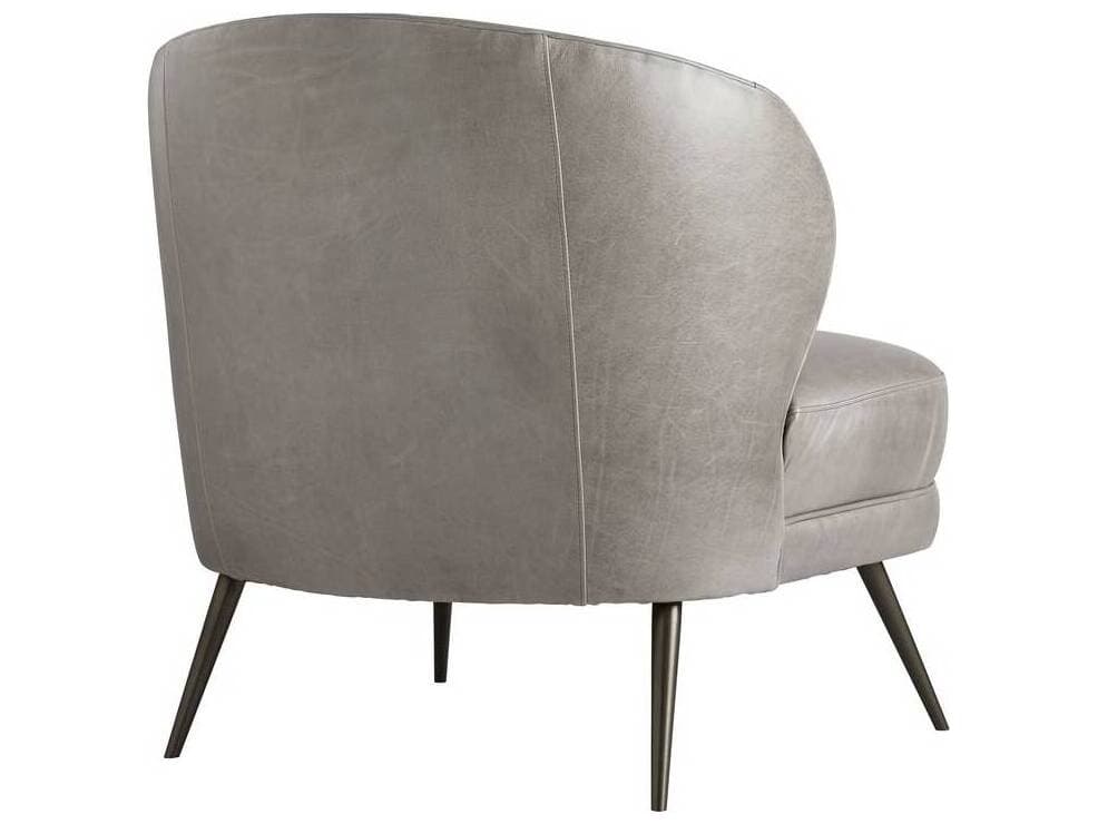 Arteriors Home Gray Leather Accent Chair
