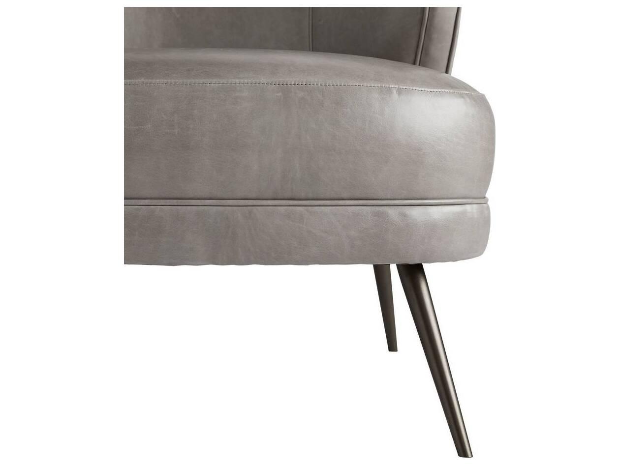 Arteriors Home Gray Leather Accent Chair