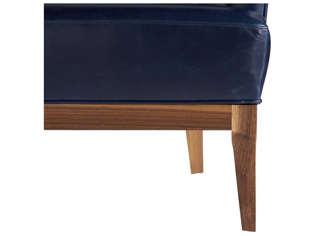 Arteriors Home Laurette Blue Leather Accent Chair