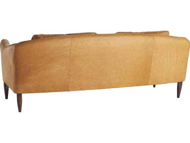 Arteriors Home Vincent Butterscotch Brown Leather Sofa