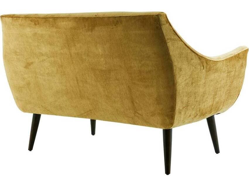 Arteriors Home Leandro Marigold Yellow Velvet Upholstered Loveseat