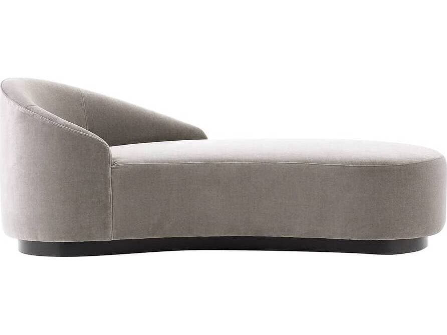 Arteriors Home Turner Sharkskin Grey Ash Velvet Upholstered Chaise