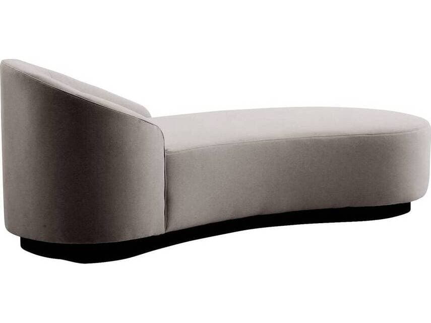 Arteriors Home Turner Sharkskin Grey Ash Velvet Upholstered Chaise