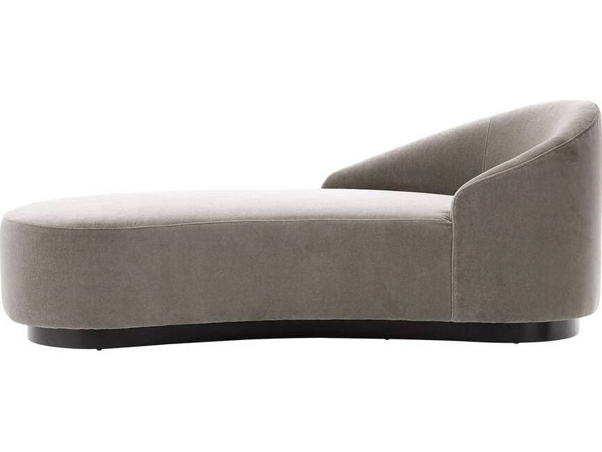 Arteriors Home Turner Sharkskin Grey Ash Velvet Upholstered Chaise