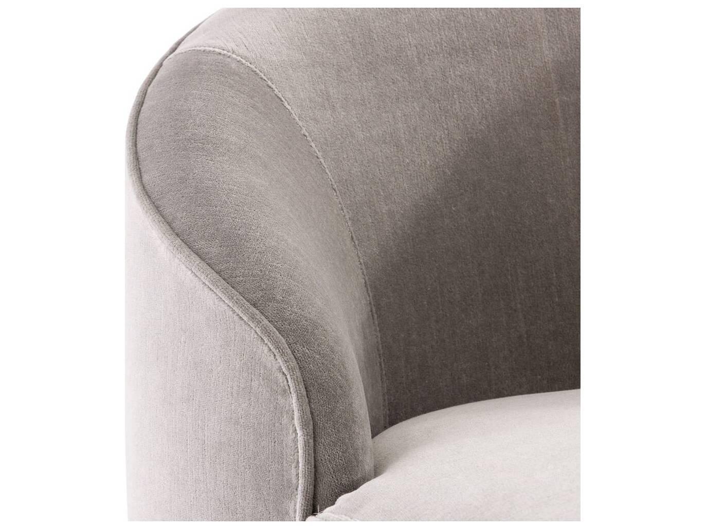 Arteriors Home Turner Sharkskin Grey Ash Velvet Upholstered Chaise
