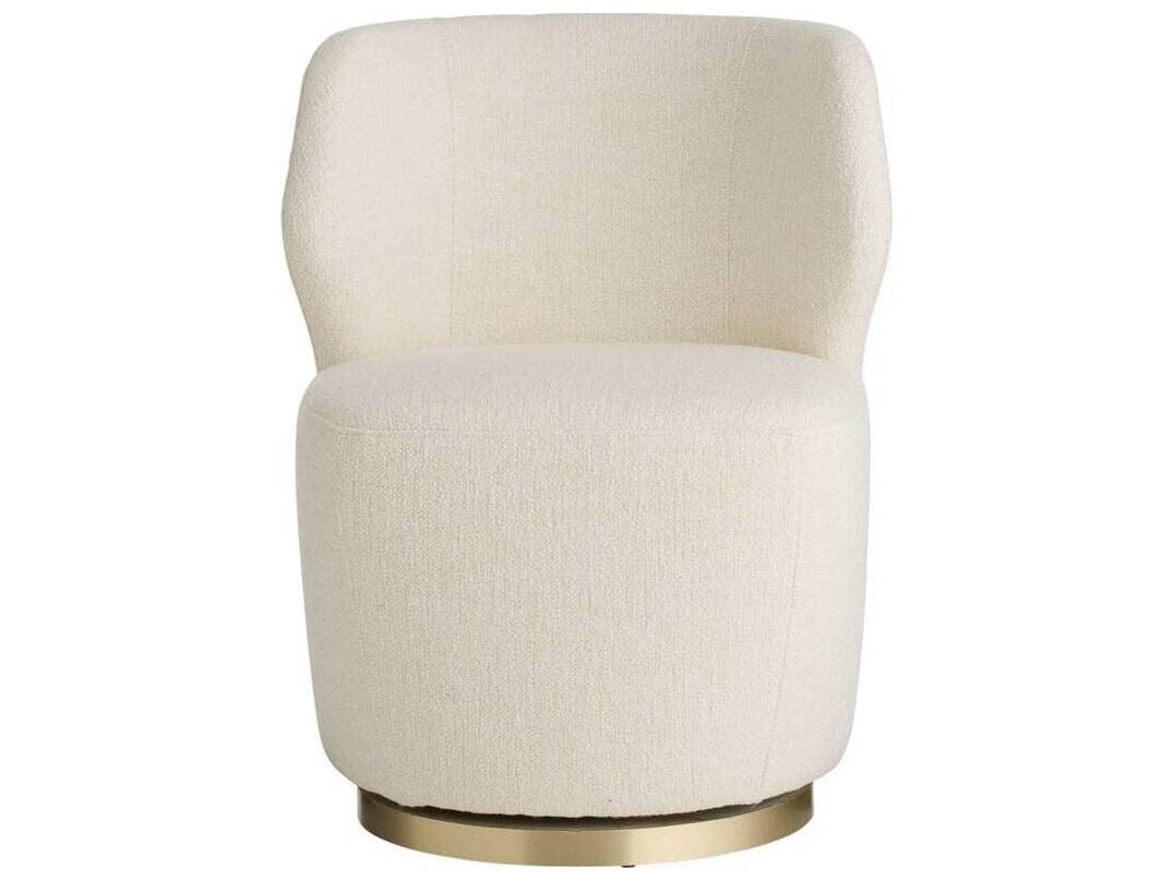Arteriors Home Poppy Swivel White Accent Chair