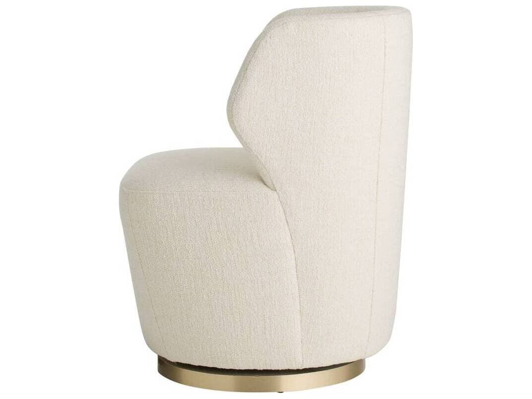 Arteriors Home Poppy Swivel White Accent Chair