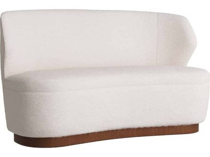 Arteriors Home Pasadena Cloud Dark Walnut White Upholstered Loveseat