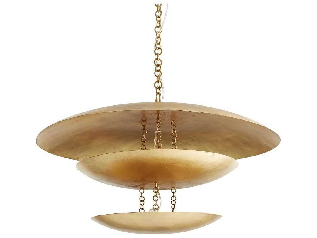 Arteriors Home Florko 8-Light Gold Leaf Bowl Pendant