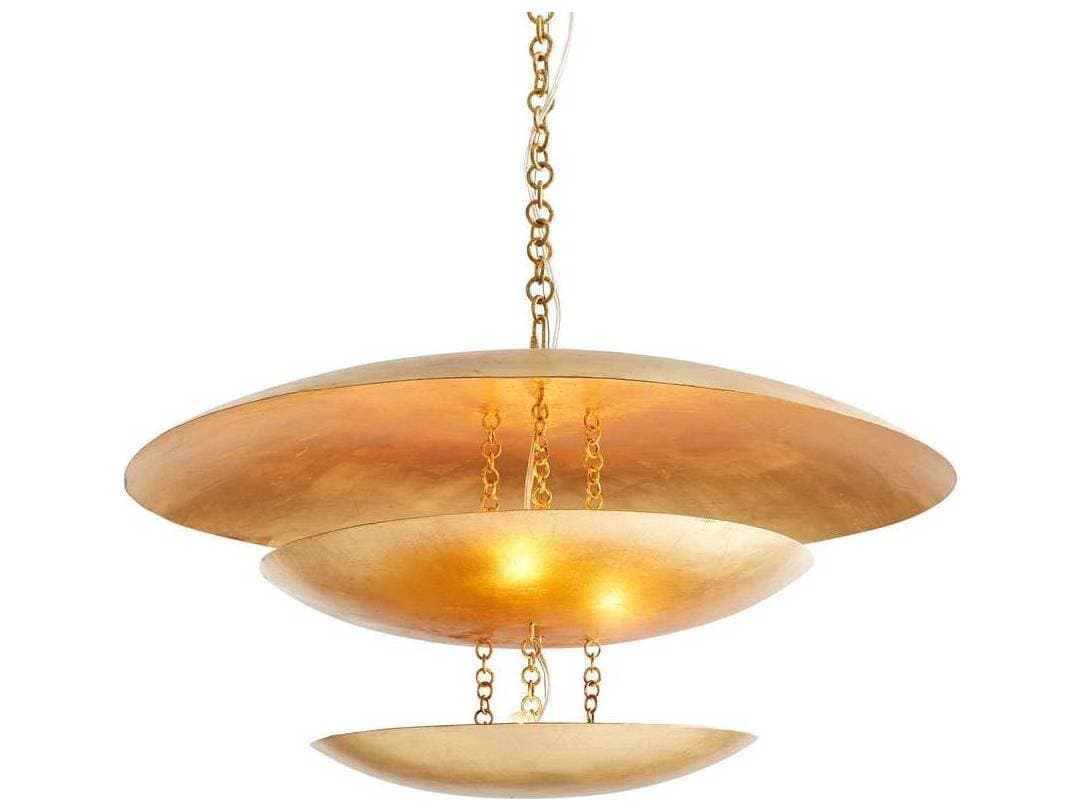 Arteriors Home Florko 8-Light Gold Leaf Bowl Pendant