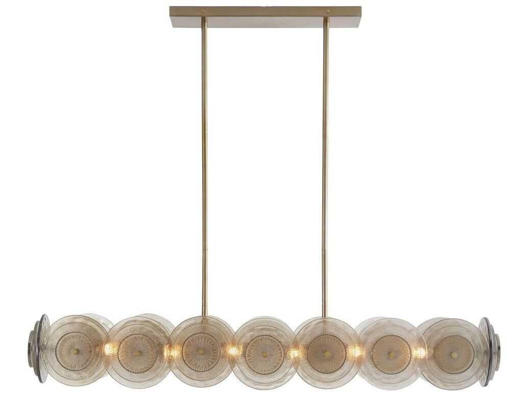 Arteriors Home Kinlee 12-Light Antique Brass Linear Island Pendant