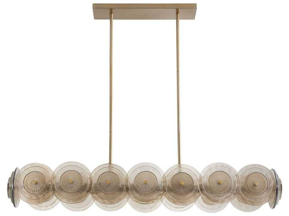 Arteriors Home Kinlee 12-Light Antique Brass Linear Island Pendant
