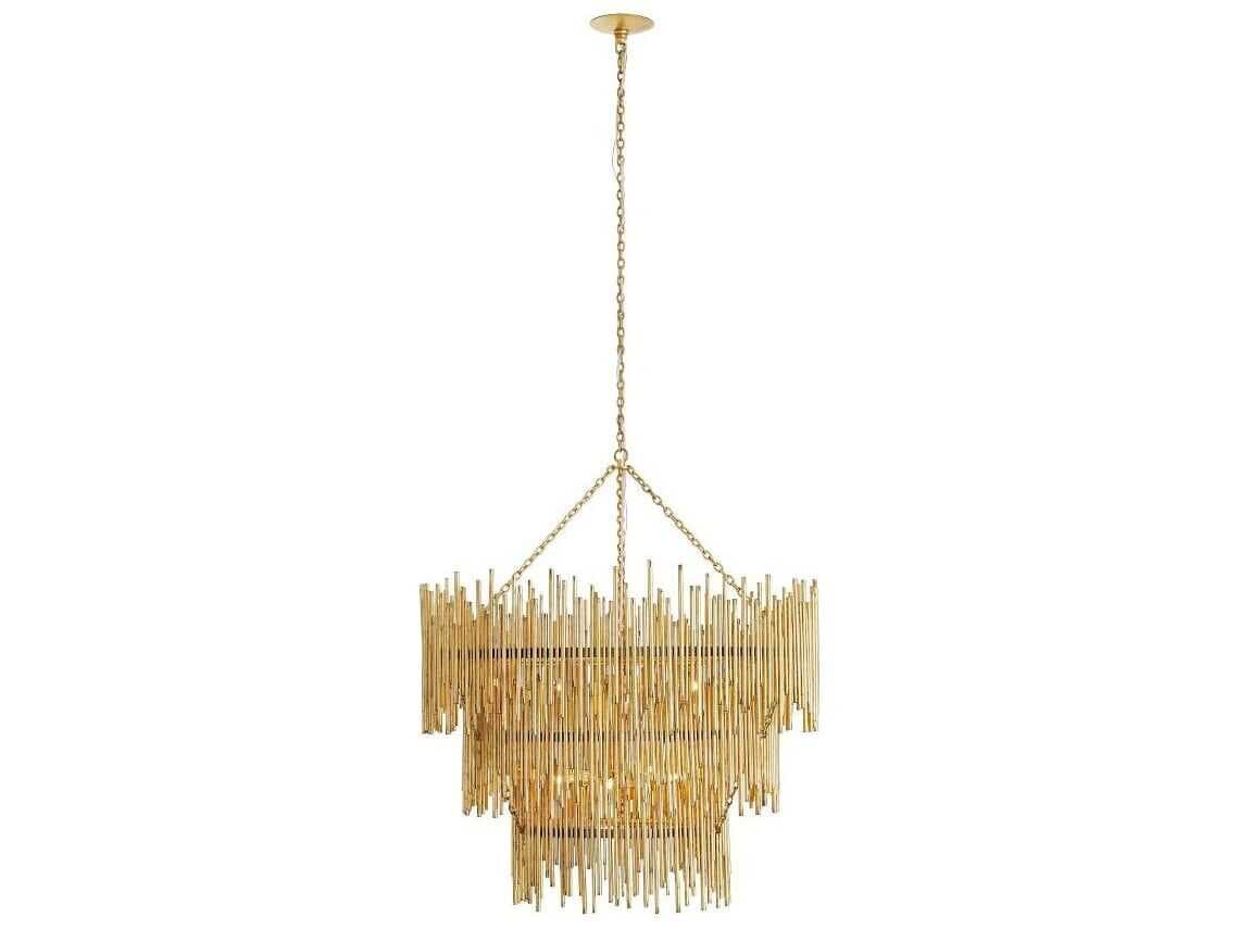 Arteriors Home Prescott 12-Light Gold Leaf Tiered Chandelier