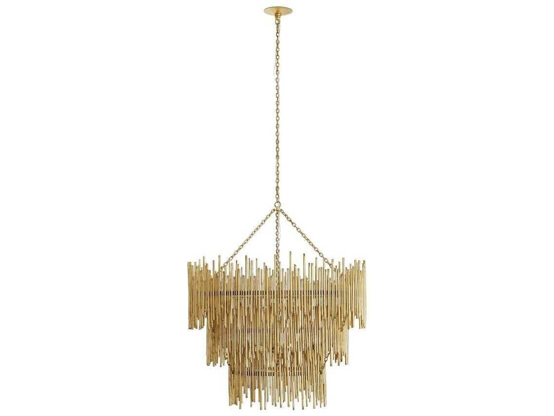 Arteriors Home Prescott 12-Light Gold Leaf Tiered Chandelier